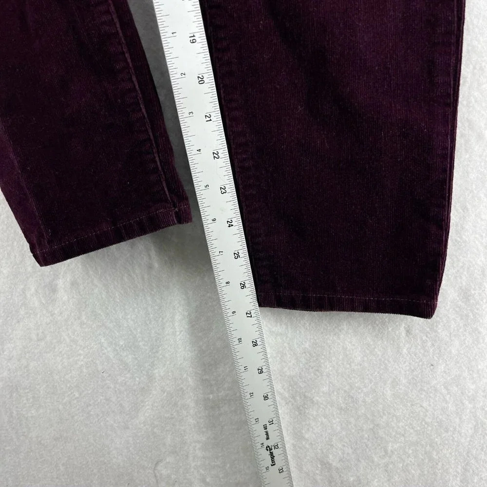 Banana Republic Corduroy Jeans Womens Sz 26P Purple Skinny Fit Low-Rise Stretch - Picture 5 of 12